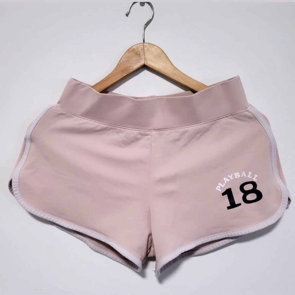 Pink High-Waisted Athletic Shorts